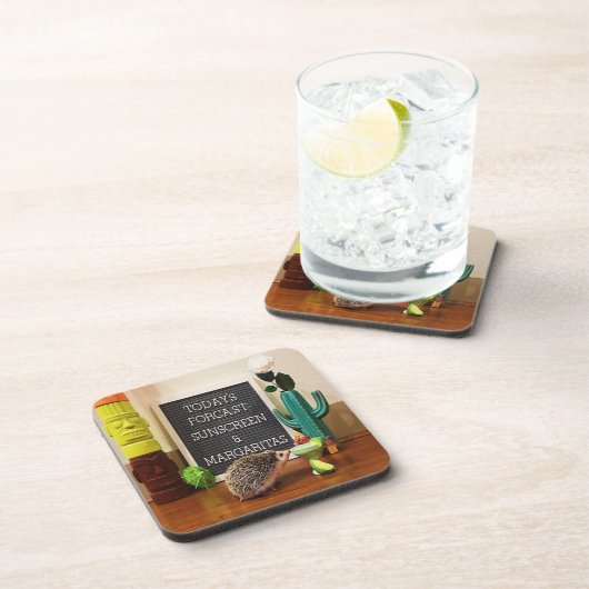 Igel Sunscreen und Margaritas Getränkeuntersetzer (Rechte Seite)