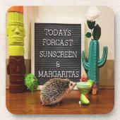Igel Sunscreen und Margaritas Getränkeuntersetzer (Vorderseite)