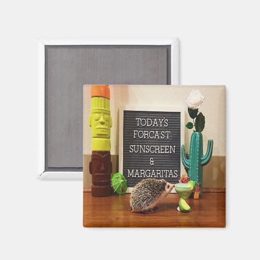 Igel Sunscreen und Margaritas Magnet (Vorderseite/Rückseite)