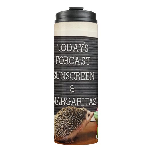 Igel Sunscreen und Margaritas Thermosbecher (Vorderseite)