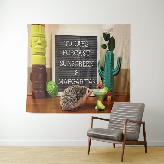 Igel Sunscreen und Margaritas Wandteppich (Beispiel (Horizontal))