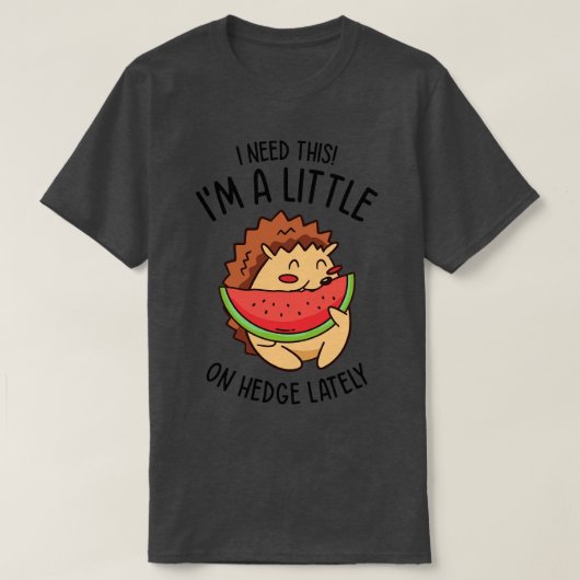 Igel Süße Tier Watermelon Fruchtsäfte Lebensmittel T-Shirt (Design vorne)
