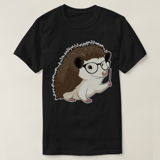 Igel Teacher Pointer T-Shirt (Design vorne)