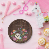 Igel-Teller aus Holz Rustikale Wasserfarbe Pappteller (Party)