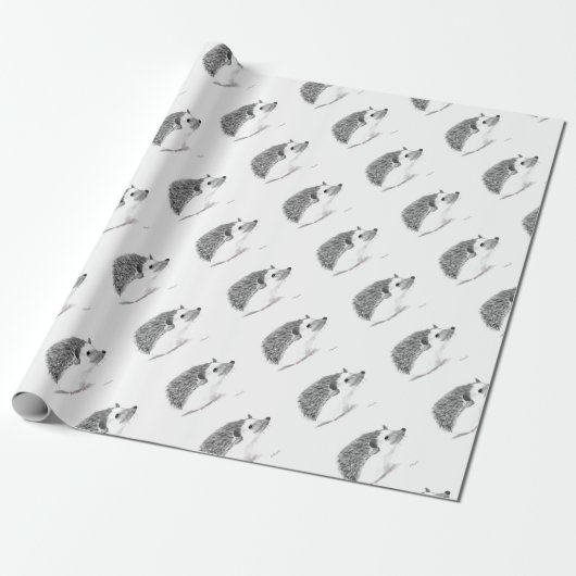 Igel-Tier-Aquarellwald Geschenkpapier (Ungerollt)