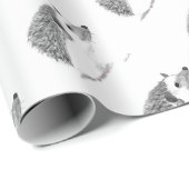 Igel-Tier-Aquarellwald Geschenkpapier (Rolleneckpunkt)