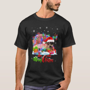 Igel Tier Frohe Weihnachtsfeier Familie Matc T-Shirt
