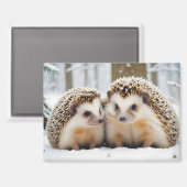 Igel Tier Natur Zuneigung Kümmern Magnet (Vorderseite/Rückseite)