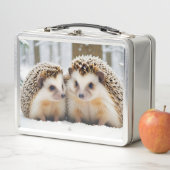 Igel Tier Natur Zuneigung Kümmern Metall Brotdose (Beispiel)