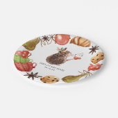 Igel | TierBaby - Dusche Pappteller (Schrägansicht)