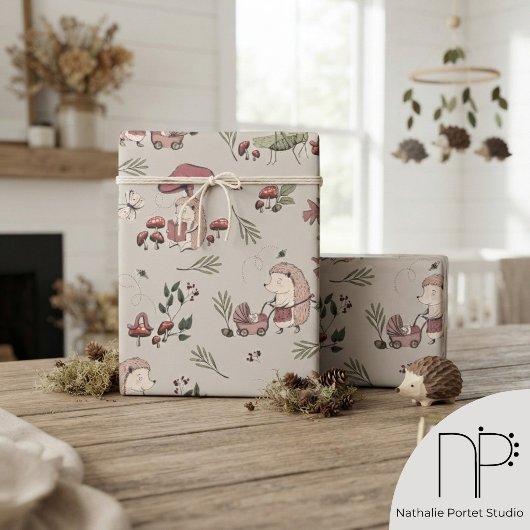 Igel-Toile-Kinder Geschenkpapier