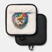 Igel Topflappen (Vorderseite/Rückseite)