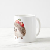 Igel trägt rote Äpfel Kaffeetasse (VorderseiteRechts)