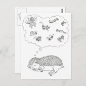 Igel Träume Postkarte (Vorne/Hinten)
