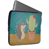 Igel trifft Kaktus-Laptop-Hülse Laptopschutzhülle (Vorne Rechts)