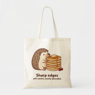 Igel-umarmende-Pfannkuchen-Cartoon-Tasche Tragetasche