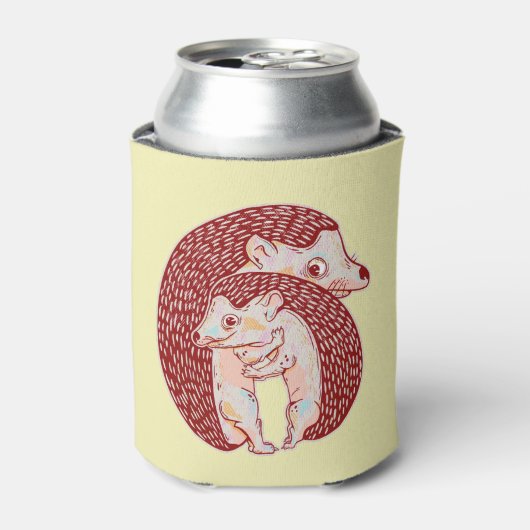 Igel umarmt dosenkühler (Kanne Vorderseite)