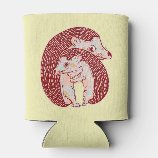 Igel umarmt dosenkühler (Rückseite)