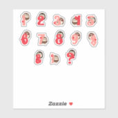 Igel Umarmungen Zahlen Aufkleber | Süßer Igel Buch (Blatt)