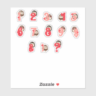 Igel Umarmungen Zahlen Aufkleber | Süßer Igel Buch