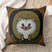 Igel umgeben von lebendigen Mustern Kissen (Decke)