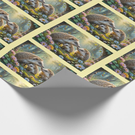 Igel-Umschlagpapier Geschenkpapier (Ecke)