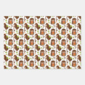 Igel und Amanita Wrapping Paper Geschenkpapier Set (Vorderseite)