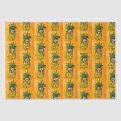 Igel und Ananas-Gewebe Seidenpapier (Vorderseite)