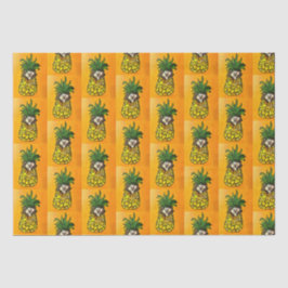 Igel und Ananas-Gewebe Seidenpapier