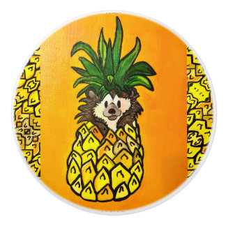 Igel und Ananas-Keramik Keramikknauf