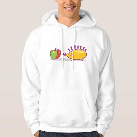 Igel und Apfel Hoodie (Vorderseite)