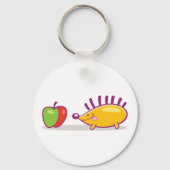 Igel und Apfel Schlüsselanhänger (Vorderseite)