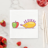 Igel und Apfel Serviette (Beispiel)
