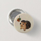 Igel und Blatt Button (Vorne & Hinten)