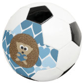Igel und blaue Herzen Fußball (Dreiviertel)