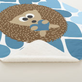 Igel und blaue Herzen Sherpadecke (3/4)