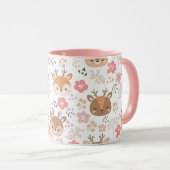 Igel und Blume aus niedlichem Holz Tasse (VorderseiteRechts)