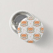 Igel und Blume Tattoo Button (Vorne & Hinten)