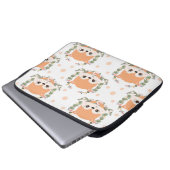Igel und Blume Tattoo Laptopschutzhülle (Vorne Knopf)
