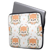 Igel und Blume Tattoo Laptopschutzhülle (Vorderseite Links)