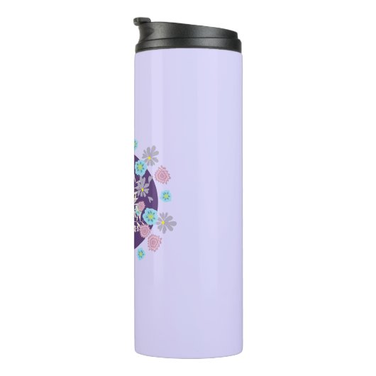 Igel und Blume Thermosbecher (Nach rechts gedreht)