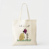 Igel und Blume Tote Tasche (Vorne)