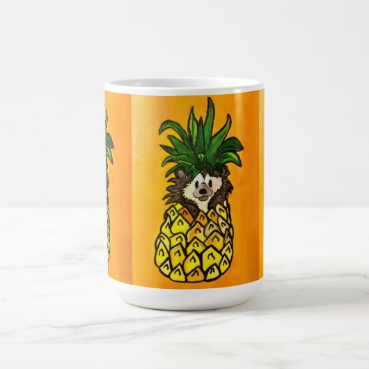 Igel und die Ananas-Kaffee-Tasse Kaffeetasse (Mittel)