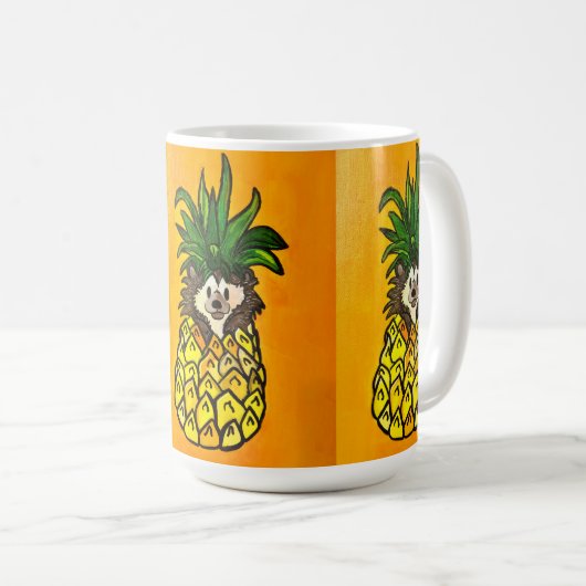 Igel und die Ananas-Kaffee-Tasse Kaffeetasse (VorderseiteRechts)