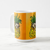 Igel und die Ananas-Kaffee-Tasse Kaffeetasse (Vorderseite Links)