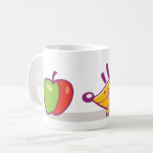 Igel Und Ein Apfel Kaffeetasse (Vorderseite Links)
