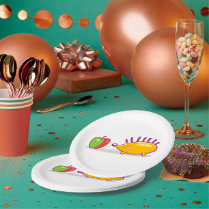 Igel Und Ein Apfel Pappteller