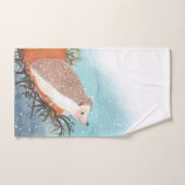 Igel und erste Schneeflocken Badhandtuch Set (Handtuch)