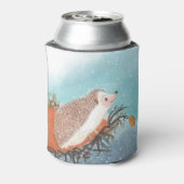 Igel und erste Schneeflocken Dosenkühler (Kanne Rückseite)