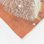 Igel und erste Schneeflocken Fleecedecke (Ecke)